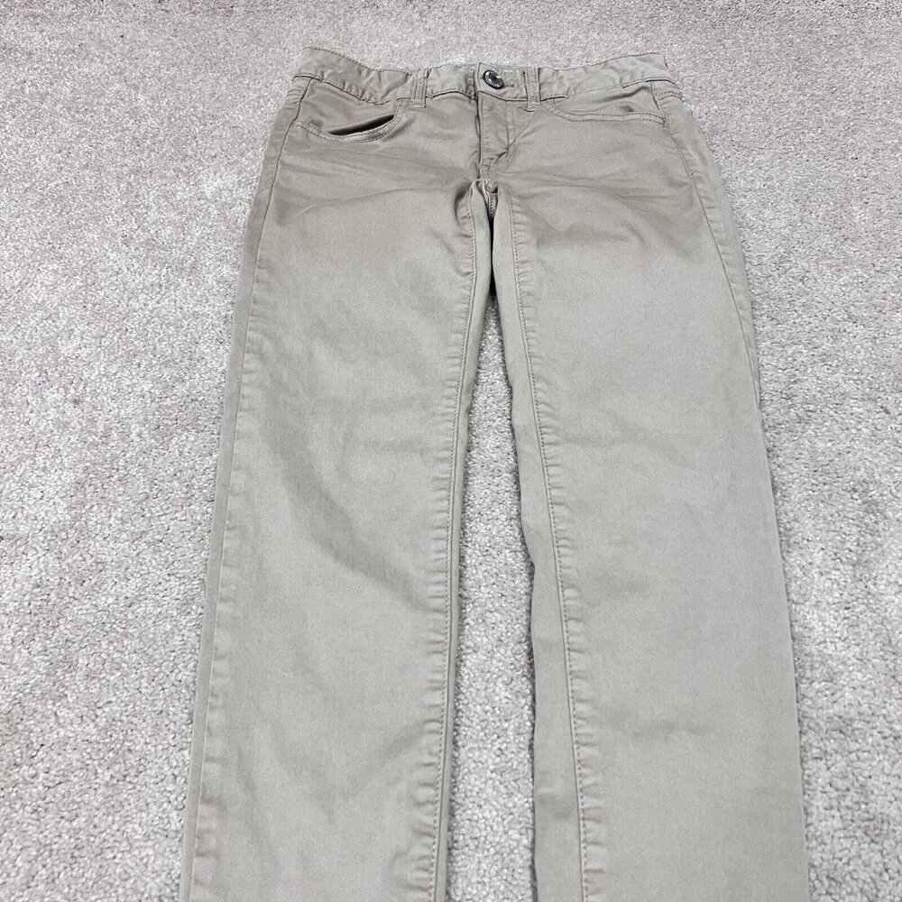American Eagle Jegging Super Stretch Women's Tan Size 2 Pockets - Picture 6 of 12